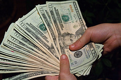 Money Hand Holding Bankroll Girls February 08, 20117